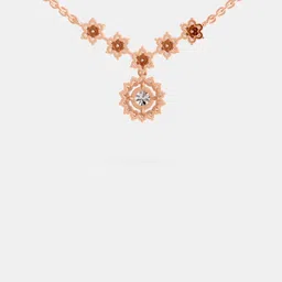Sparkles Lab Grown Diamond 1.16 Carat Round Floral Necklace-picture-16