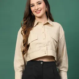 plusS Women Opaque Casual Shirt image 1
