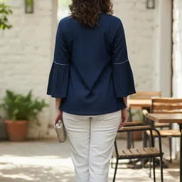 Moda Rapido Women Geometric Printed Flared Sleeves Indie Prints Kurta image 4