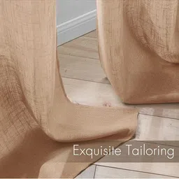 B' Decorlish Brown Sheer Door Curtain image 2