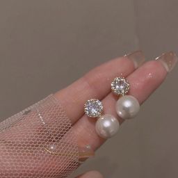 Anouk Gold Plated Artificial Stones Studded & Pearls Beaded Circular Korean Studs-picture-3