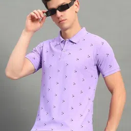 THE CASUALS Men Floral Printed Polo Collar T-shirt-picture-29