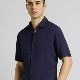 SIMON CARTER LONDON Spread Collar Long Sleeves Slim Fit Casual Shirt image 4