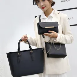 StyleCast 3 Pieces Structured Handheld Bag-picture-13