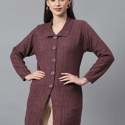 Cantabil Women Cable Knit Longline-image-44
