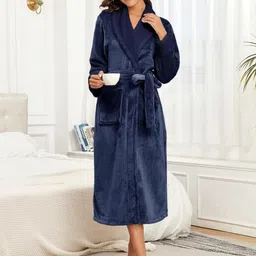 DressBerry Shawl Collar Bath Robe-picture-27