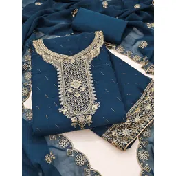 KALINI Embroidered Unstitched Dress Material image 2