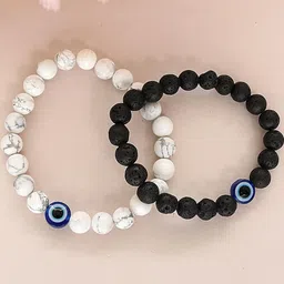 Divine souvenirs Unisex Set Of 2 Artificial Beaded Elasticated Bracelets-picture-16