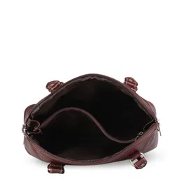 GENWAYNE Brown Leather Structured Shoulder Bag image 4