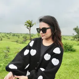 Sugercandy Women Quirky Printed Woollen Cardigan Sweater-image-67