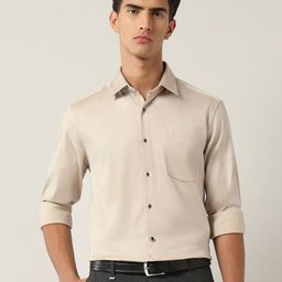 AD By Arvind Men Slim Fit Solid Spread Collar Formal Shirt-picture-45
