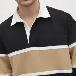 Roadster Colourblocked Shirt Collar Pullover image 2