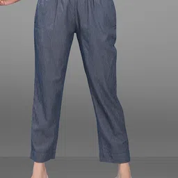 BABRU Women Striped Relaxed Fit Trousers-picture-25