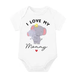 Lillypupp Infants I Love My Mommy Printed Cotton Bodysuit-image-79