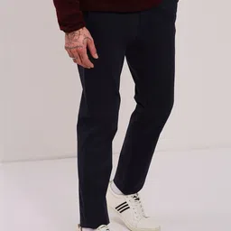 SHOWOFFFF Men Comfort Slim Fit Low-Rise Trousers-image-62