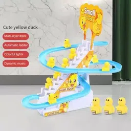 tazurba Happy Duck Track Set Toys for Kids Climbing Stairs Dancing Duck Slide Toy image 3