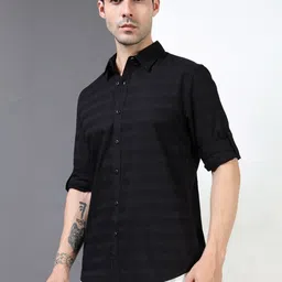 Roadster Men Horizontal Stripes Striped Casual Shirt image 5