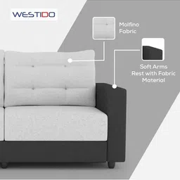 Westido Black 3-Seater Sofa image 3