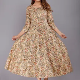 RANI PRINTS Ethnic Motifs Print Fit & Flare Maxi Ethnic Dress-picture-22