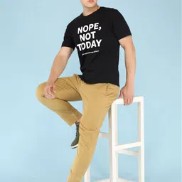 BRAWNY BATTLER Men Typography Printed Round Neck Cotton T-shirt image 5