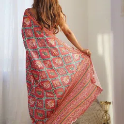 PAYAL CREATION Ethnic Motifs Sequinned Bandhani Saree image 4