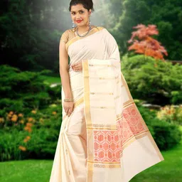 Rst R Selvamani Tex Ethnic Motifs Zari Pure Cotton Kasavu Saree-image-38