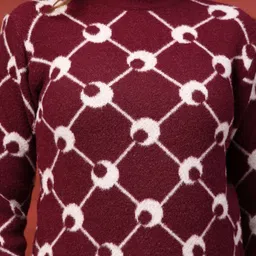 all about you Women Printed Woollen Pullover image 5