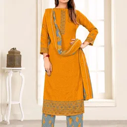 EVERETHNIC Printed Unstitched Dress Material-image-4