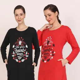 Linoges Women Typography 2 Printed Pockets 1 T-shirt-picture-36