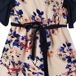SILK SPARROW Floral Print Crepe Fit & Flare Dress image 2