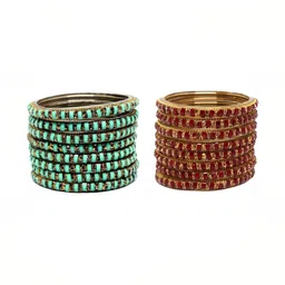 TRIOXY Multi Glass Artificial Stones Bangle-image-19