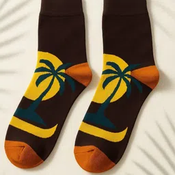 ZEVORA Floral Patterned Calf Length Socks image 3