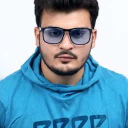 BAVINCIS Unisex Square Sunglasses with UV Protected Lens image 3