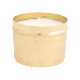 Aura White & Gold-Toned 1 pieces Jar Candle image 4