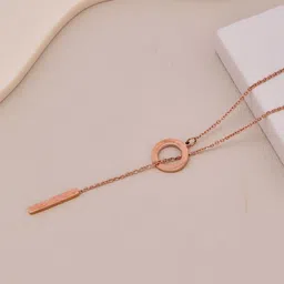 GC PREMIUM JEWELLERY Rose Gold-Plated Geometric Pendants with Chains image 2