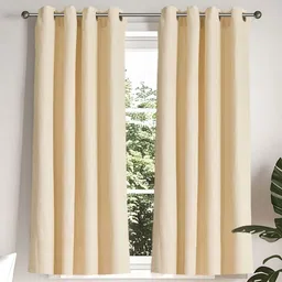 Home Centre Glimmer Luxe Adreine Off White 2 Pieces Woven Light Filtering Window Curtains-image-16