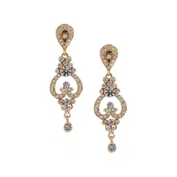 Anouk Gold Plated American Diamond Studded Necklace And Earrings image 2