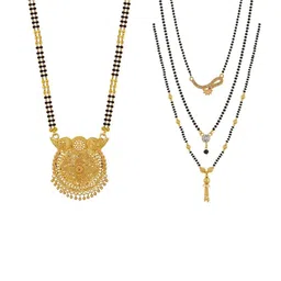 Bhanu diam Gold-Plated Brass Mangalsutra image 1