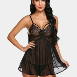 MYZA Women Back Open Baby Doll With Briefs-picture-32