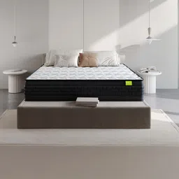 Wakeup India Riserox White & Black Quilted Zero Partner Disturbance King Size Mattress-image-49
