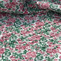 The Jaipur Wala Red & Green Floral Printed 180 GSM Cotton Quilt-picture-45