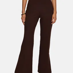 ISU Women Solid High-Rise Trousers-image-43