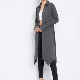 Hypernation Women Charcoal Longline Shrug image 2