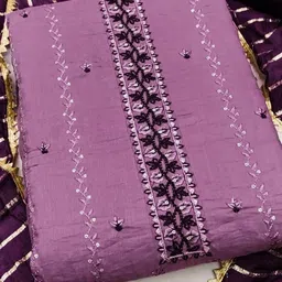 Rangtulika Ethnics Embroidered Unstitched Dress Material-picture-27