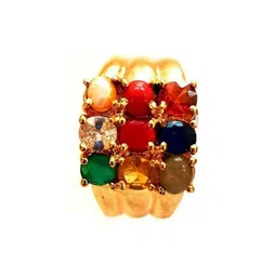 elitemart Brass Garnet Finger Ring-picture-26