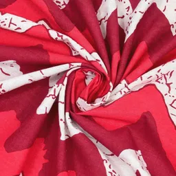 Monik Handicrafts Red & White Printed 144 TC Cotton King Bedsheet Set 2.28 m x 2.62 m image 5