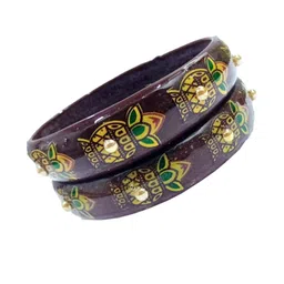 SAVORADE Brown Glass Bangle image 3
