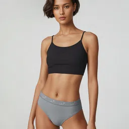 lily Pack of 3 Women Hipster Red, Grey, Maroon Panty image 3