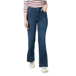 Kraus Jeans Women Flared High-Rise Light Fade Jeans-image-67