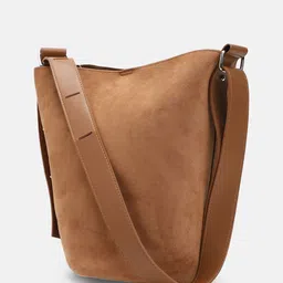 HAUTE SAUCE by Campus Sutra Women Textured Bucket Shoulder Bag image 3
